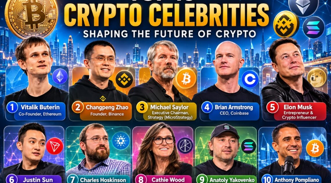 Top 10 Crypto Celebrities Shaping The Cryptocurrency World
