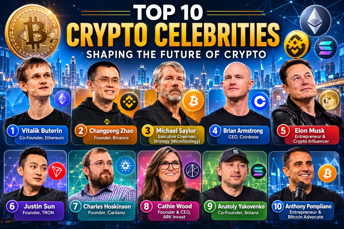 Top 10 Crypto Celebrities Shaping The Cryptocurrency World